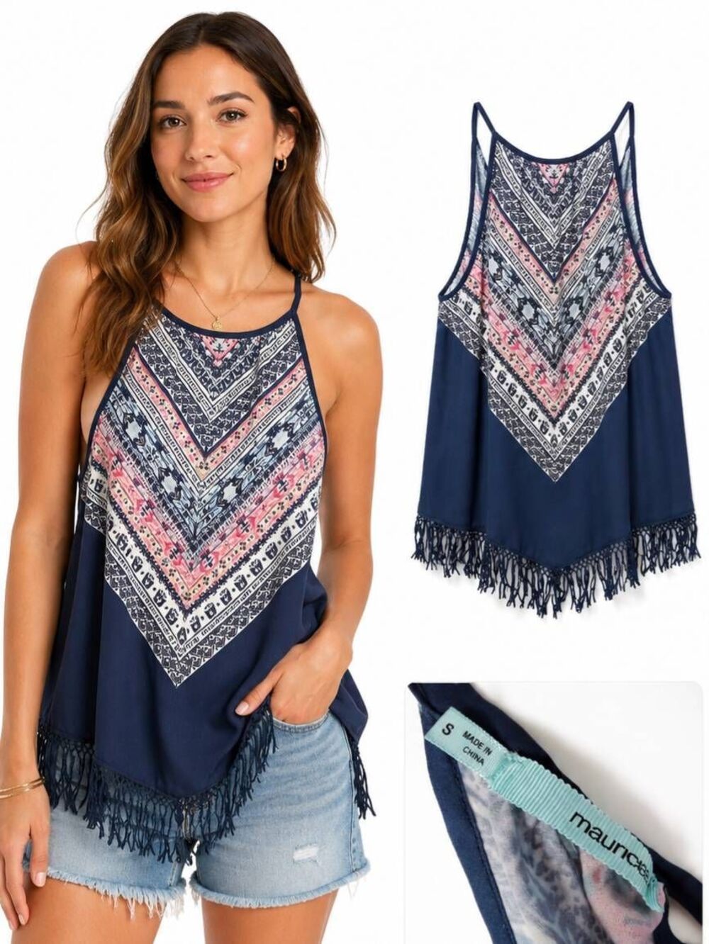 Maurices Size Small Navy Blue Tank Top